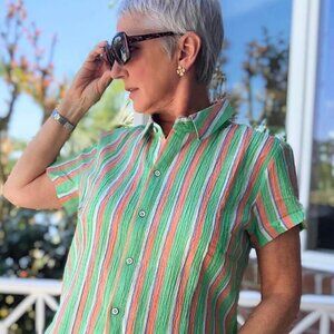 Cabi 6210  Camp Top Spring 2022 Xlarge EUC